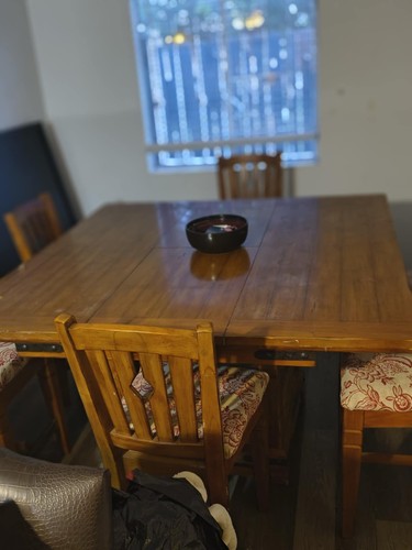 Solid wood dining room - dining, table